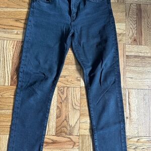 Agolde Toni stretch dark grey straight leg ankle jeans